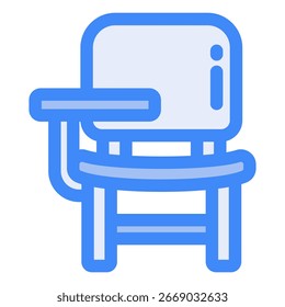 Símbolo do ícone Cadeira de mesa. Ilustração vetorial.
