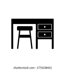 Vector de iconos de escritorio y silla