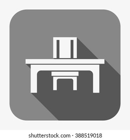 desk and chair Icon Vector