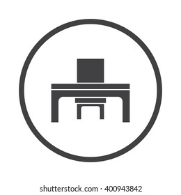 desk and chair Icon Vector