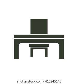 desk and chair Icon Vector