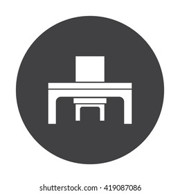 desk and chair Icon Vector