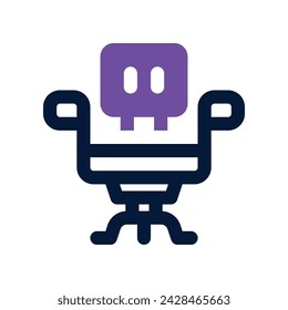 desk chair icon. vector dual tone icon for your website, mobile, presentation, and logo design.