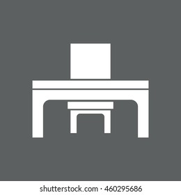desk and chair Icon, vector, icon flat