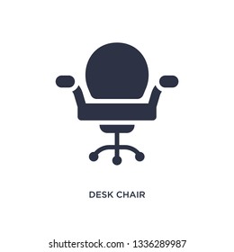 desk chair isolated icon. Simple element illustration from strategy concept. desk chair editable logo symbol design on white background. Can be use for web and mobile.