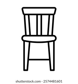 Desk chair line icon deisgn