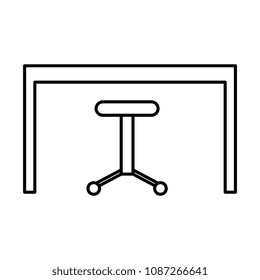 desk and chair office scene