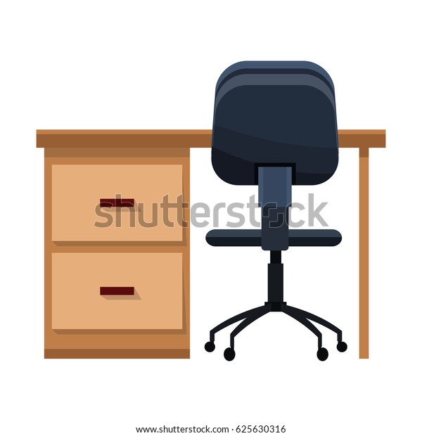 Desk Chair Office Work Stock Vector Royalty Free 625630316