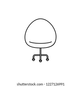 Desk chair outline icon. linear style sign for mobile concept and web design. Office chair simple line vector icon. Symbol, logo illustration.