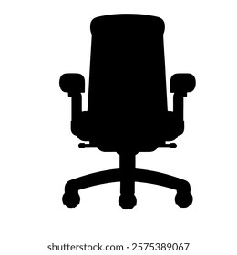 Desk chair silhouette vector icon sign symbol illustration design.
