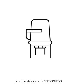 desk chair, student icon. Element of education illustration. Signs and symbols can be used for web, logo, mobile app, UI, UX
