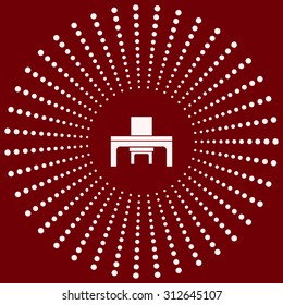 desk and chair, a table in the office. icon. vector design