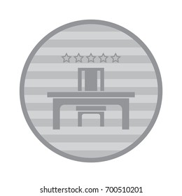 Desk and Chair, a Table in the Office Icon Vector flat design style