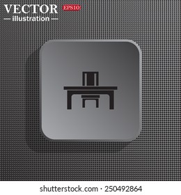 desk and chair, a table in the office.  Vector illustration EPS 10