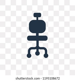 Desk chair vector icon isolated on transparent background, Desk chair transparency concept can be used web and mobile