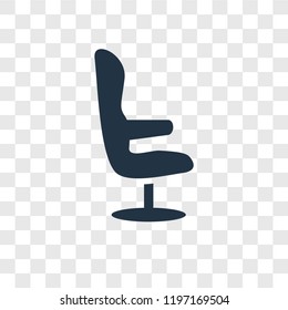 Desk chair vector icon isolated on transparent background, Desk chair transparency logo concept
