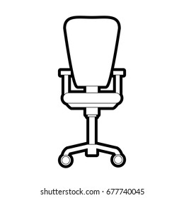 desk chair vector illustration