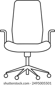 Desk Chair vector.
Desk Chair line art