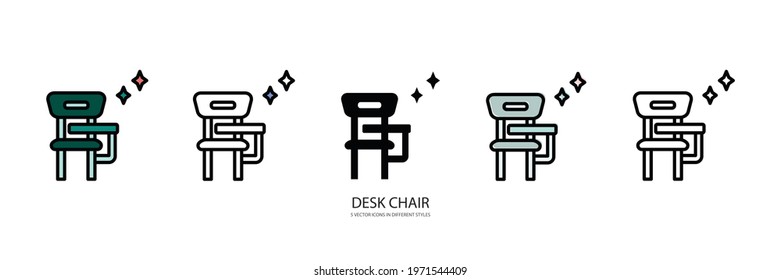 desk chair vector type icon