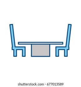 Desk with chairs