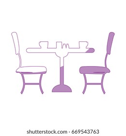 Desk with chairs restaurant