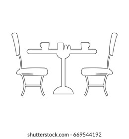 Desk with chairs restaurant