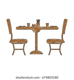 Desk with chairs restaurant