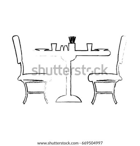 Desk with chairs restaurant