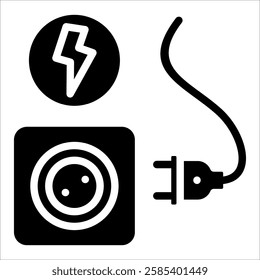 Desk Charging Station Icon Element For Design