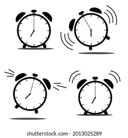 conjunto de vector de ilustración de reloj de escritorio