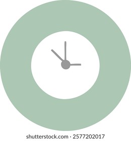 Desk Clock Design Icon Depicting Time and Productivity, Isolated Professional Vector