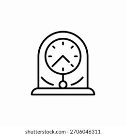 desk clock icon sign vector