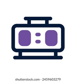 desk clock icon. vector dual tone icon for your website, mobile, presentation, and logo design.