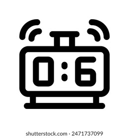 desk clock icon. vector line icon for your website, mobile, presentation, and logo design.