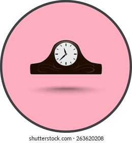 Desk clock label icon