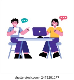 Desk Collaboration Concept. Working activity