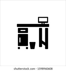 Desk Company Vector Solid Icon Eps10