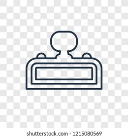 Desk concept vector linear icon isolated on transparent background, Desk concept transparency concept in outline style