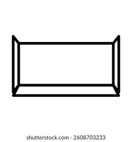 Desk Divider Vector Line Icon Design