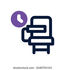 desk duotone icon. Sleek and modern vector icon for websites, mobile apps, marketing materials, and corporate design. Fully scalable and ready to use.