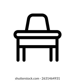 Mesa. Ícone de vetor de traçado editável.