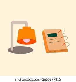 Ativo gráfico de escritório e local de trabalho para ilustração vetorial