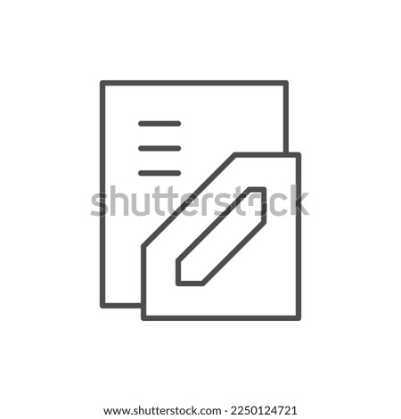 Desk file holder line icon