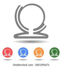 Desk globe vector icon in simple style