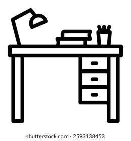 Desk Glyph Icon Design For Personal nad Commercial Use