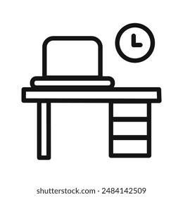 icono de escritorio signo de Vector blanco y negro