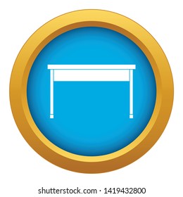 Desk icon blue vector isolated on white background for any design