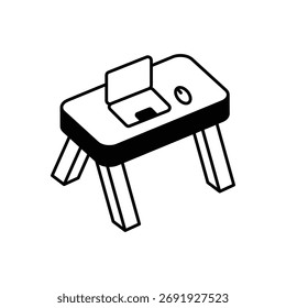 Icono de escritorio limpio y Ilustración vectorial moderna