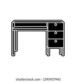Desk  icon. Element of household for mobile concept and web apps icon. Glyph, flat icon for website design and development, app development