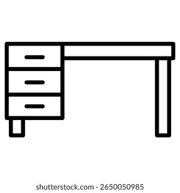 ícone da mesa fino delinear logotipo de arte